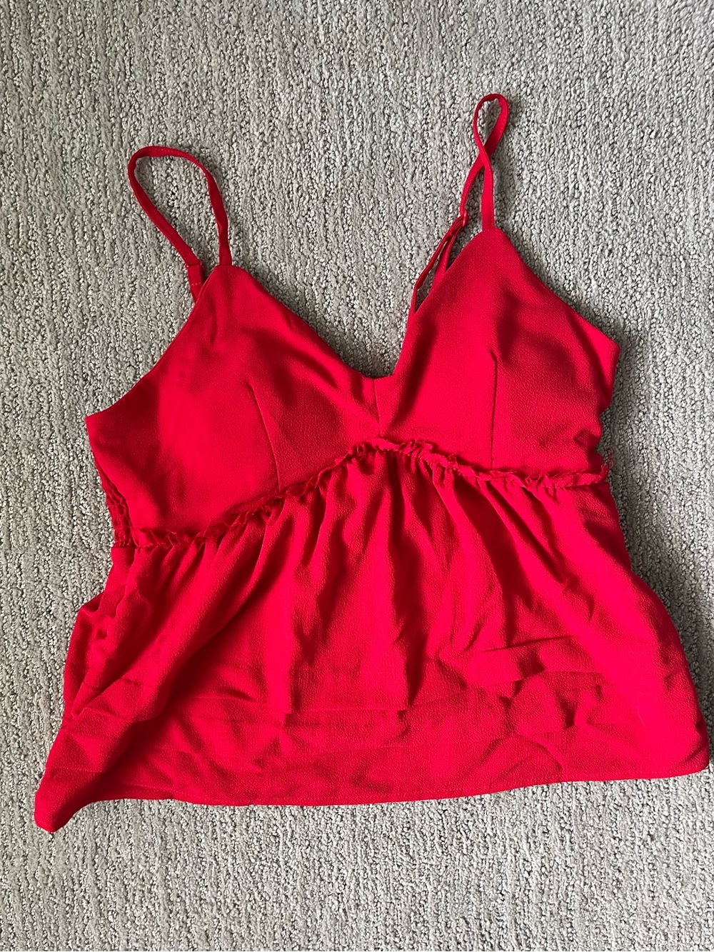 Adorable red babydoll top with padding